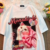 Boho Chic White Loose-fit Tee - 19bay